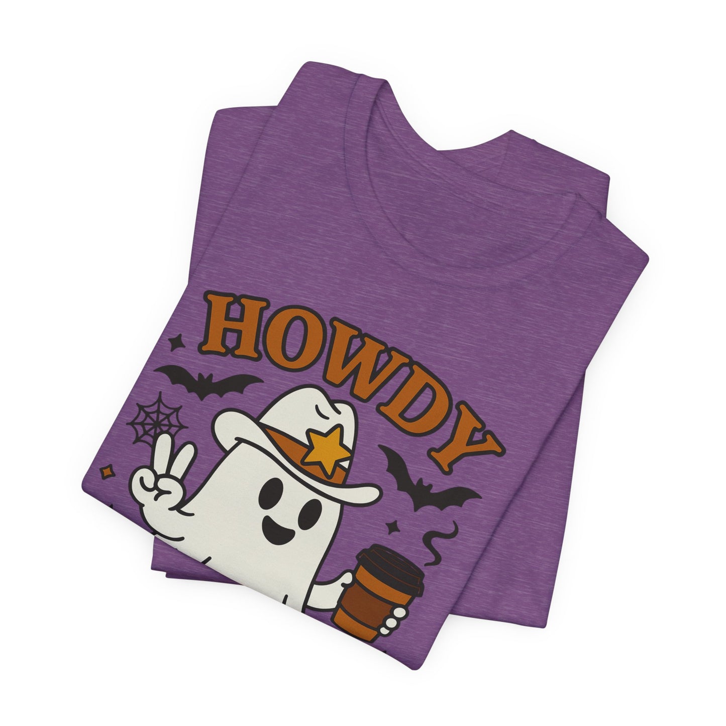 Howdy Boo Ghost Tee, Unisex Halloween T-Shirt, Funny Graphic Tee, Halloween Costume Shirt, Spooky Season Apparel