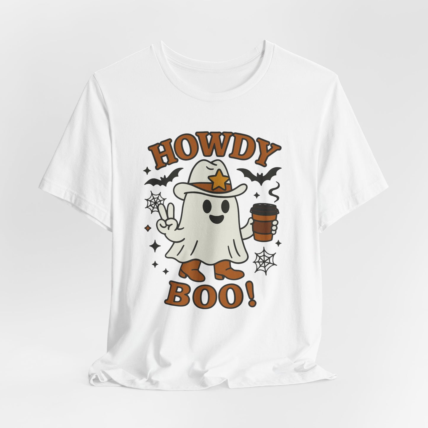 Howdy Boo Ghost Tee, Unisex Halloween T-Shirt, Funny Graphic Tee, Halloween Costume Shirt, Spooky Season Apparel