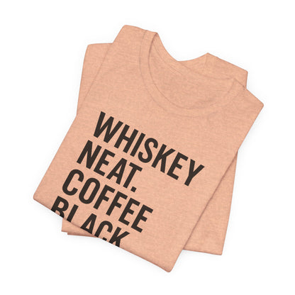 Whiskey and Coffee Graphic Tee - Perfect for Coffee Lovers, Gift Idea for Men and Women, Casual Wear, Birthday, Everyday Style