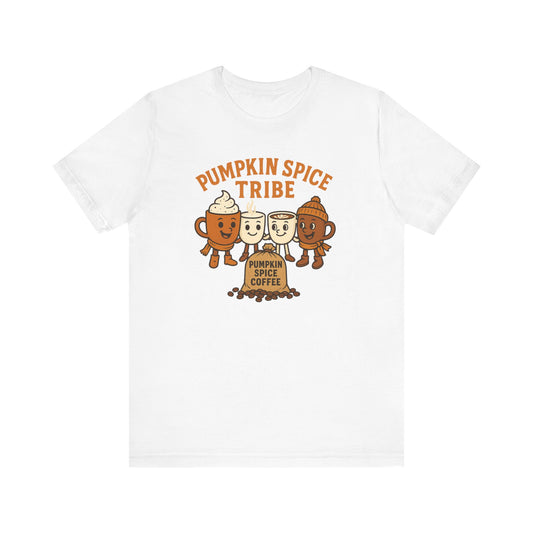 Pumpkin Spice Tribe Tee, Fall T-Shirt, Coffee Lover Gift, Unisex Shirt, Autumn Apparel, Pumpkin Spice Shirt