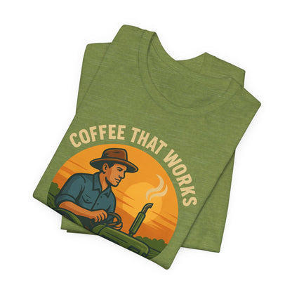 Coffee-Themed Unisex Tee, Vintage Farm Shirt, Coffee Lover Gift, Gifts for Him, Men's Graphic Tee, Cool Casual Wear