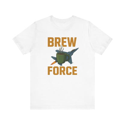 Brew Force Coffee Tee, Unisex Coffee Lover's T-Shirt, Gifts for Baristas, Father’s Day Gift, Coffee Enthusiast Apparel