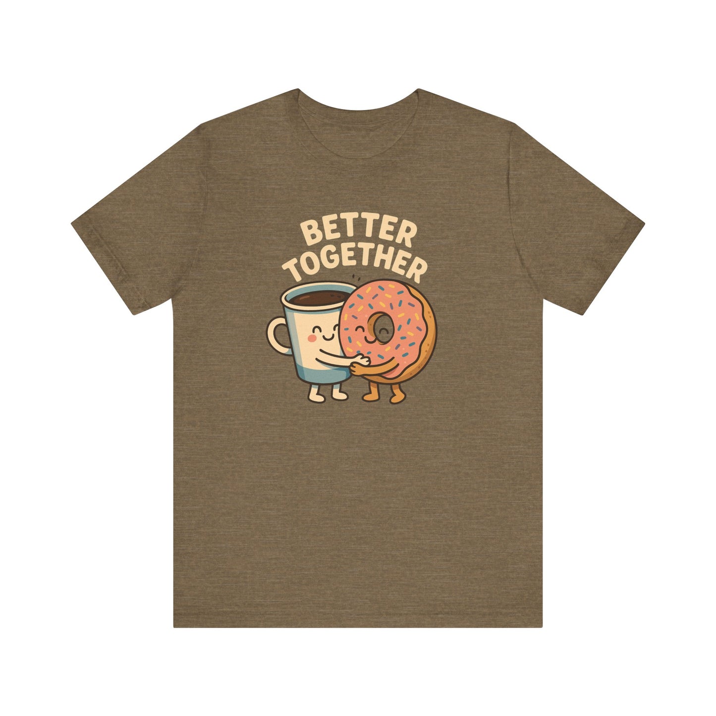 Cute Coffee and Donut Tee, Unisex Jersey Short Sleeve Tee, Funny Food Lover Shirt, Gift for Coffee Lovers, Cute Breakfast Apparel, [...]