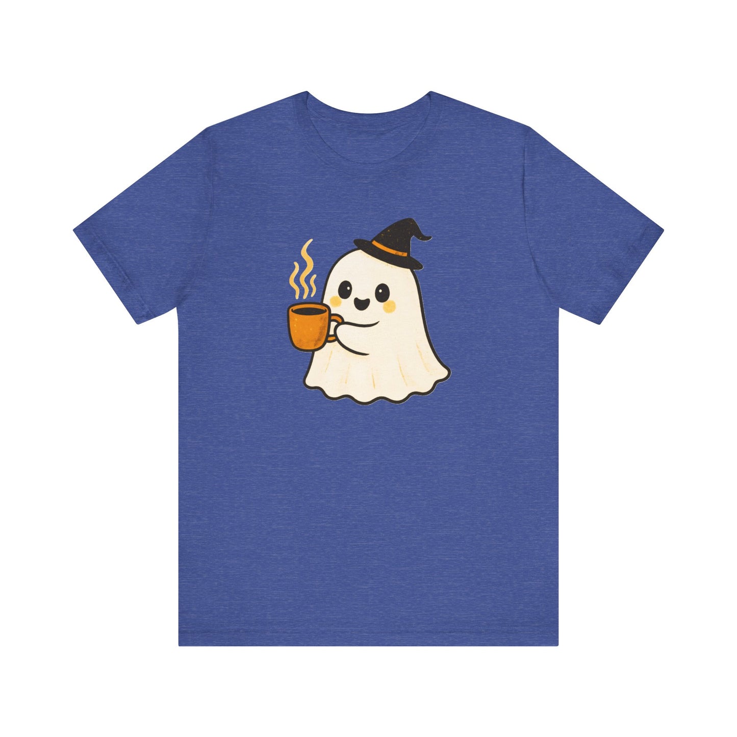 Cute Ghost Coffee Tee, Unisex Halloween Shirt, Funny Pumpkin Spice T-Shirt, Fall Fashion Top, Holiday Gift Idea