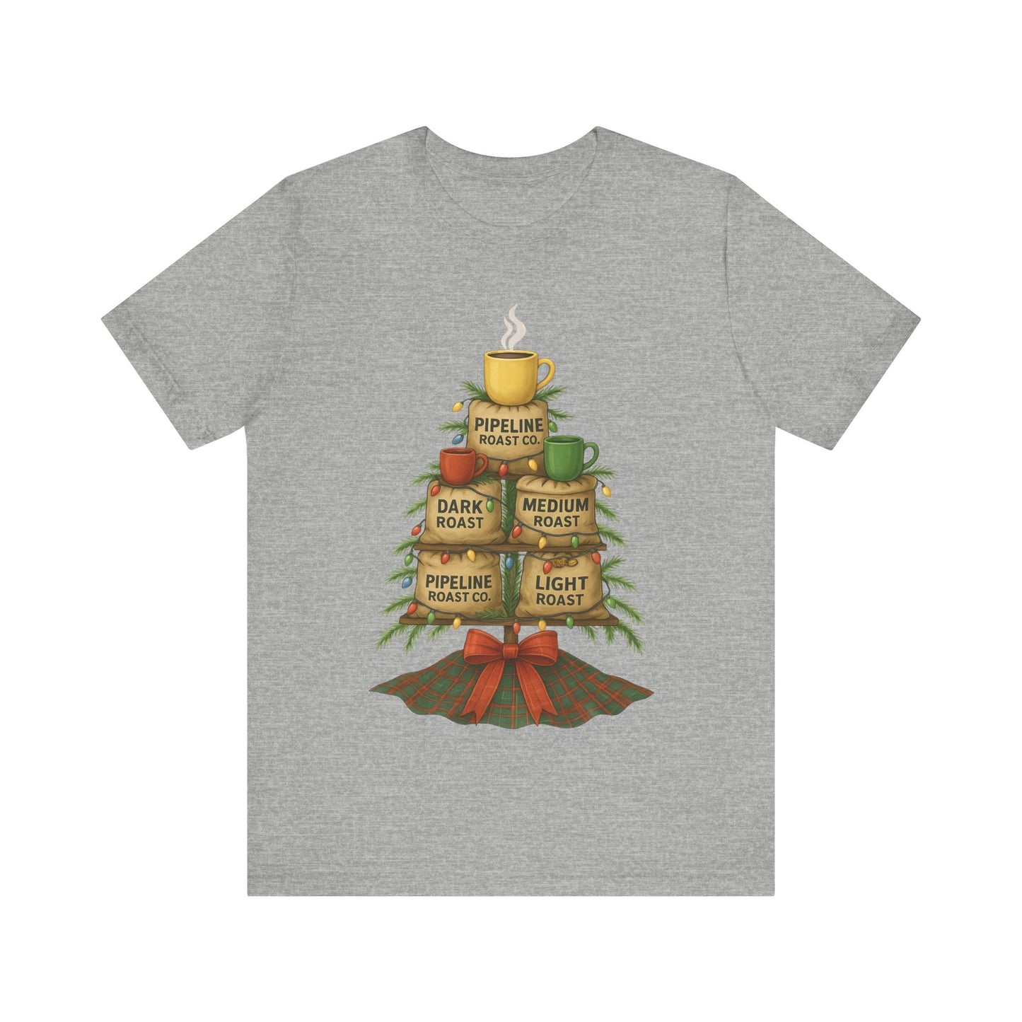 Coffee Lover's Tee, Unisex Short Sleeve T-Shirt, Christmas Gift, Coffee Themed Apparel, Cozy Vibes, Holiday Celebrations