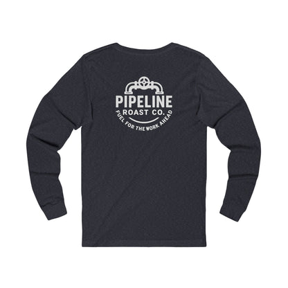 Pipeline Roast Co. Branded Long Sleeve T-Shirt – Coffee Lover’s Graphic Tee, Blue Collar Workwear Shirt, Gift for Hardworking Men & Women, Unisex Layering Top