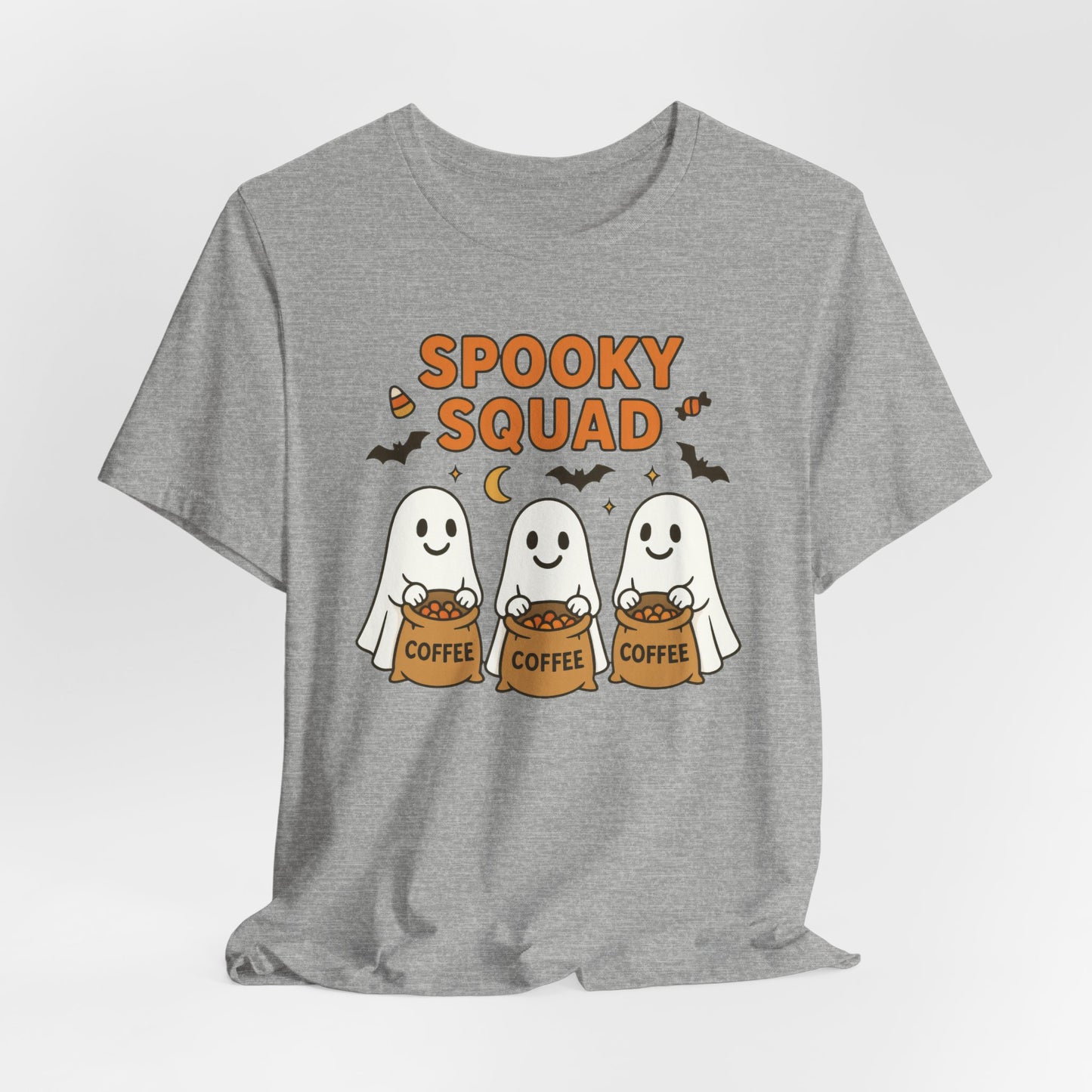 Spooky Squad Coffee Ghosts Tee – Halloween Shirt for Coffee Lovers