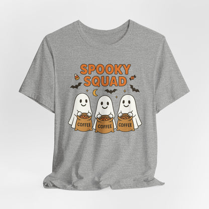 Spooky Squad Coffee Ghosts Tee – Halloween Shirt for Coffee Lovers
