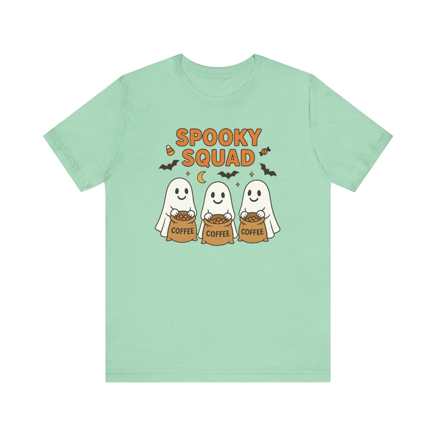Spooky Squad Coffee Ghosts Tee – Halloween Shirt for Coffee Lovers
