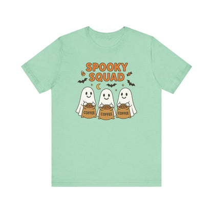 Spooky Squad Coffee Ghosts Tee – Halloween Shirt for Coffee Lovers