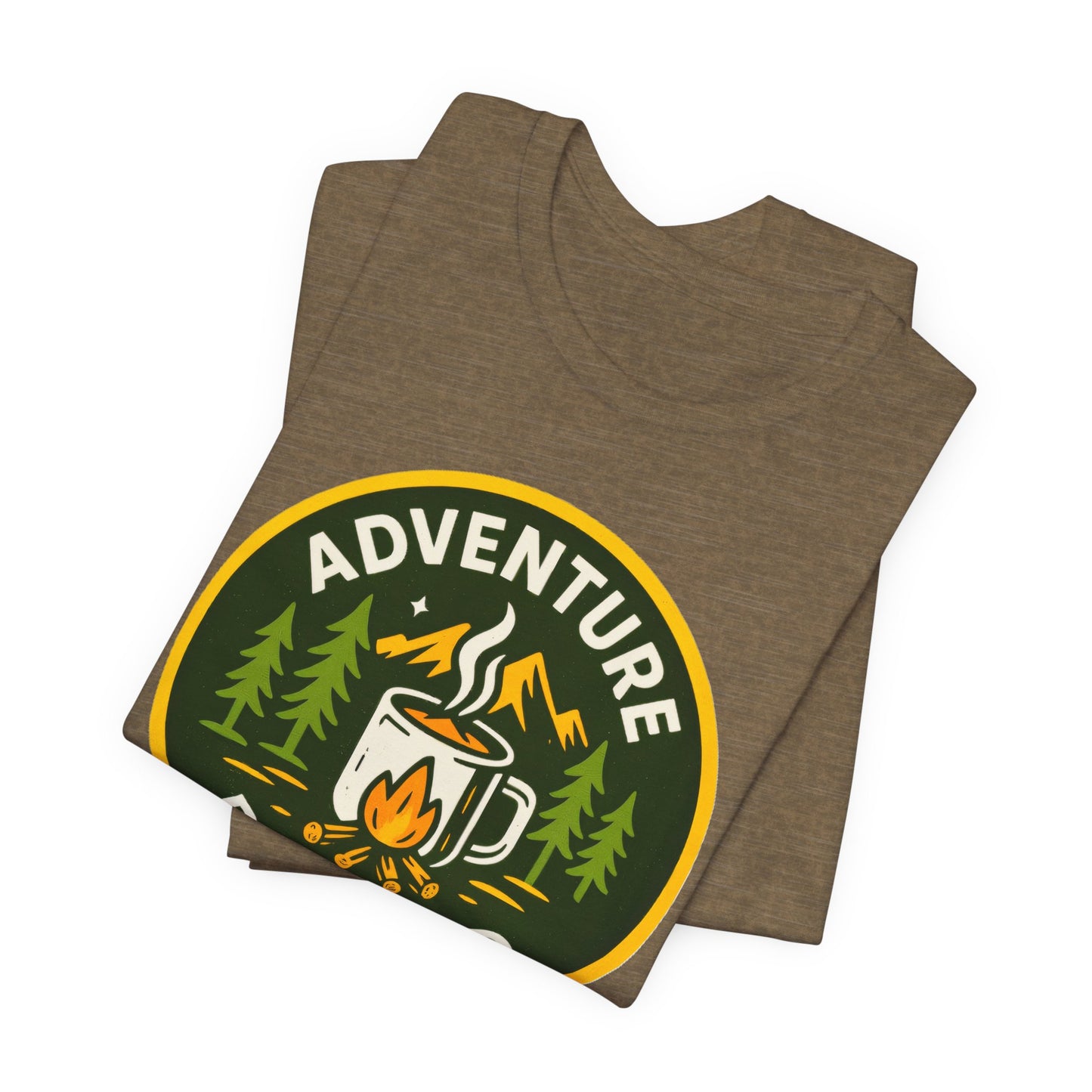 Adventure Roasted Tee - Unisex Short Sleeve Shirt, Outdoor Apparel, Camping Gift, Coffee Lover T-Shirt, Fun Adventure Wear