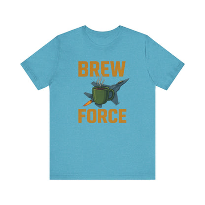 Brew Force Coffee Tee, Unisex Coffee Lover's T-Shirt, Gifts for Baristas, Father’s Day Gift, Coffee Enthusiast Apparel