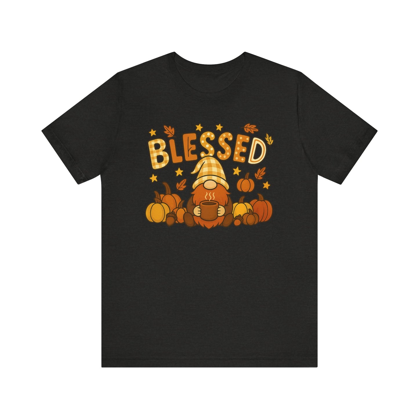 Fall Gnome Blessed Tee, Autumn T-Shirt, Thanksgiving Wear, Seasonal Shirt, Cozy Fall Apparel Gift