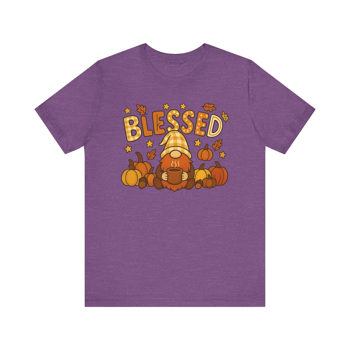Fall Gnome Blessed Tee, Autumn T-Shirt, Thanksgiving Wear, Seasonal Shirt, Cozy Fall Apparel Gift