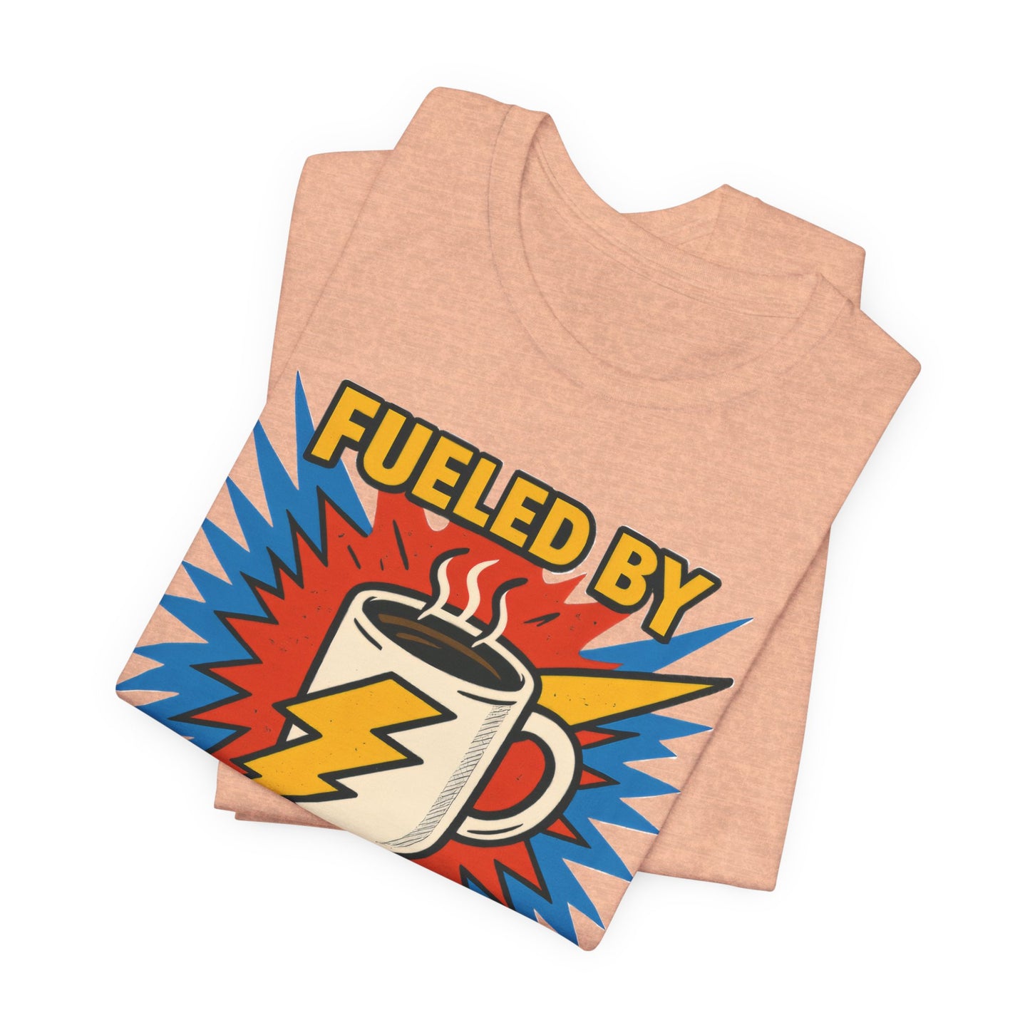 Caffeine Power Tee - Unisex Jersey Short Sleeve T-Shirt, Coffee Lover Gift, Casual Wear, Funny Quote Shirt, Birthday or Holiday Apparel