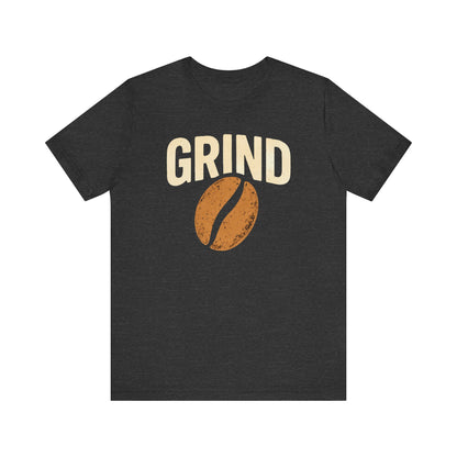 Coffee Lover's Grind Tee, Unisex Short Sleeve Shirt, Perfect Gift for Baristas, Casual Coffee Shop Style, Great for Birthdays, Coffee Days