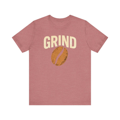 Coffee Lover's Grind Tee, Unisex Short Sleeve Shirt, Perfect Gift for Baristas, Casual Coffee Shop Style, Great for Birthdays, Coffee Days