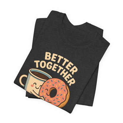 Cute Coffee and Donut Tee, Unisex Jersey Short Sleeve Tee, Funny Food Lover Shirt, Gift for Coffee Lovers, Cute Breakfast Apparel, [...]