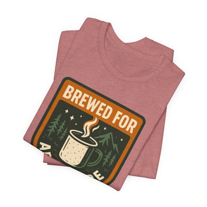 Adventure Brewed Graphic Tee - Perfect for Outdoors Lovers, Travel, Hiking, Camping, Gift for Adventurers