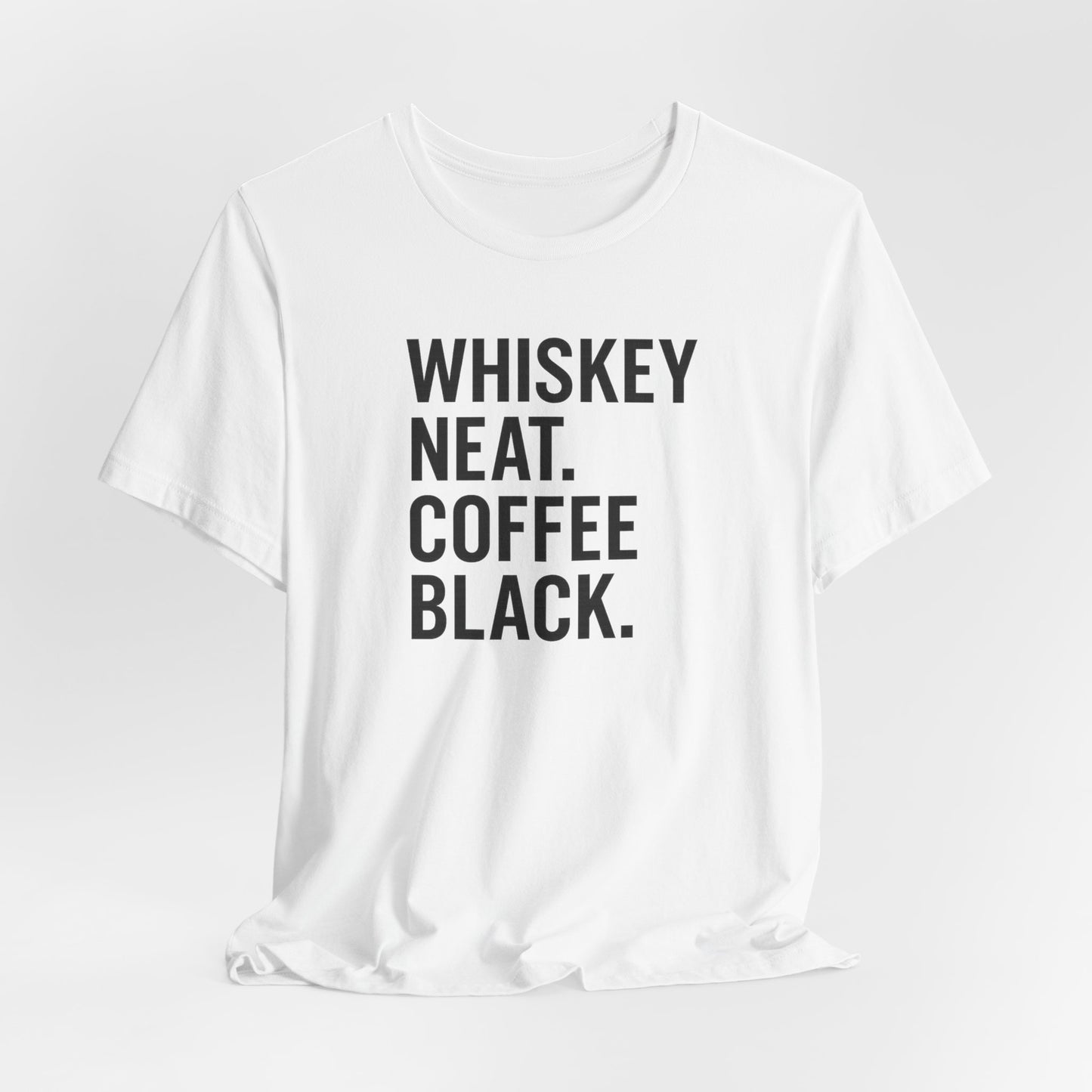 Whiskey and Coffee Graphic Tee - Perfect for Coffee Lovers, Gift Idea for Men and Women, Casual Wear, Birthday, Everyday Style