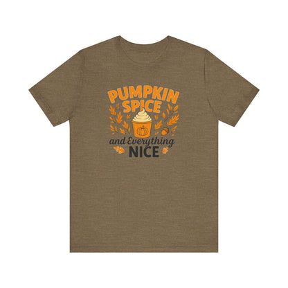Pumpkin Spice Short Sleeve Tee | Fall Fashion, Cozy Vibes, Coffee Lovers, Gift for Her, Autumn Essentials