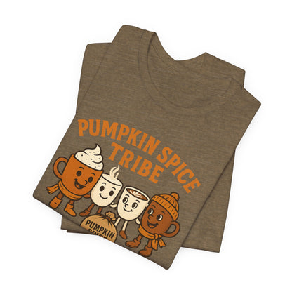 Pumpkin Spice Tribe Tee, Fall T-Shirt, Coffee Lover Gift, Unisex Shirt, Autumn Apparel, Pumpkin Spice Shirt