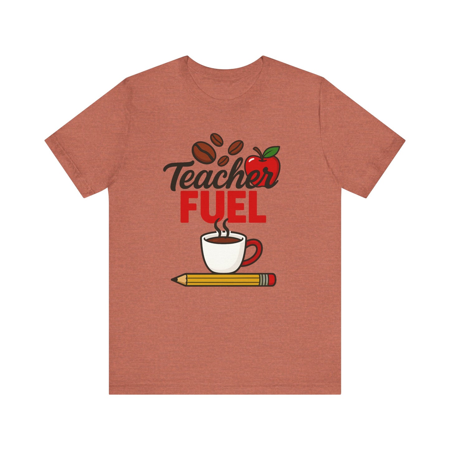 Teacher Fuel Unisex Jersey Tee | Coffee Lover Gift | Back to School | Teacher Appreciation | Fun Classroom Shirt
