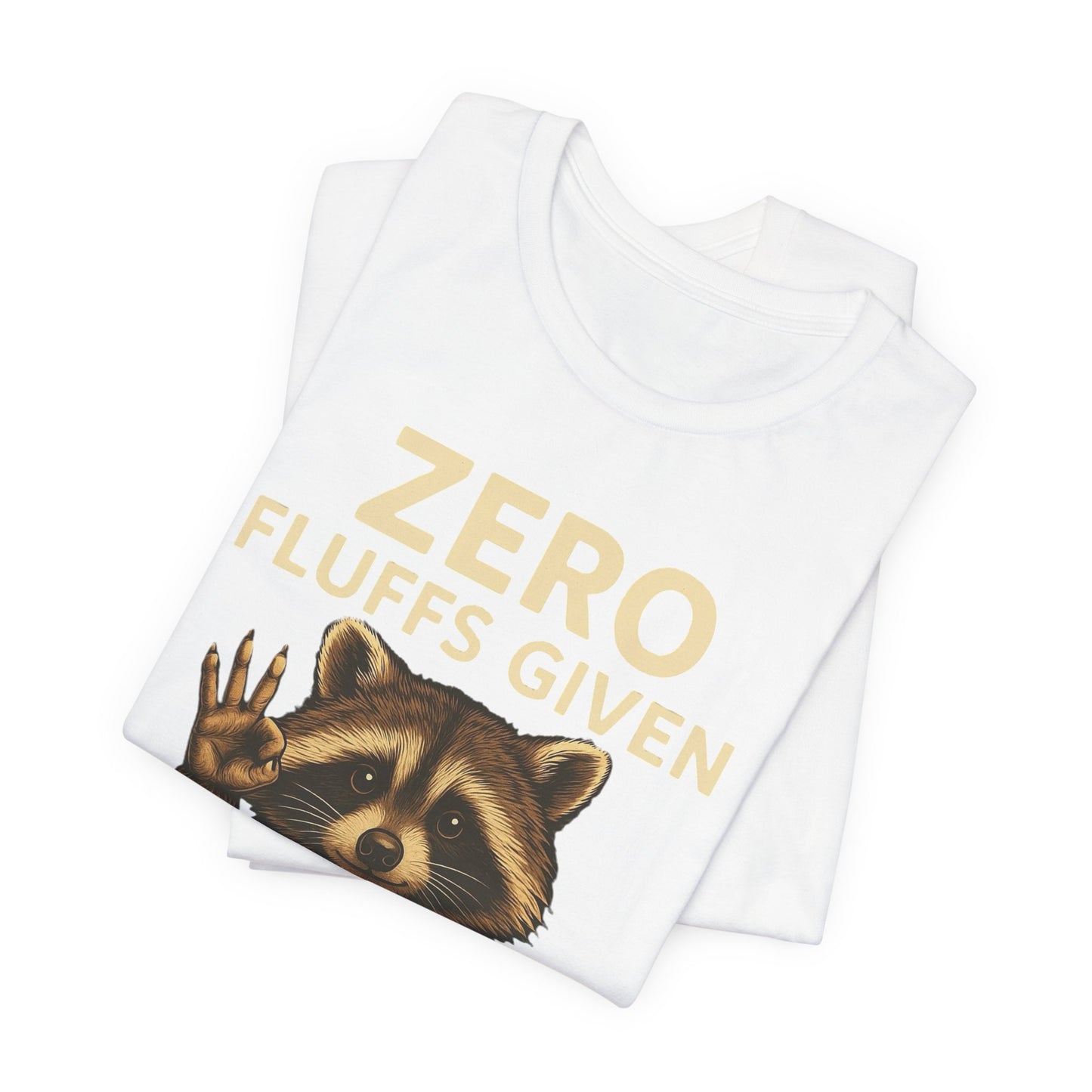 Zero Fluffs Given Raccoon Coffee Tee – Funny Shirt for Caffeine Lovers