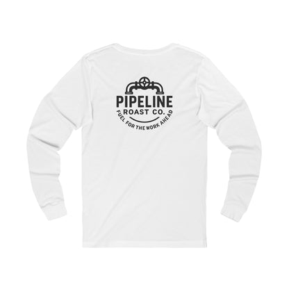 Pipeline Roast Co. Branded Long Sleeve T-Shirt – Coffee Lover’s Graphic Tee, Blue Collar Workwear Shirt, Gift for Hardworking Men & Women, Unisex Layering Top
