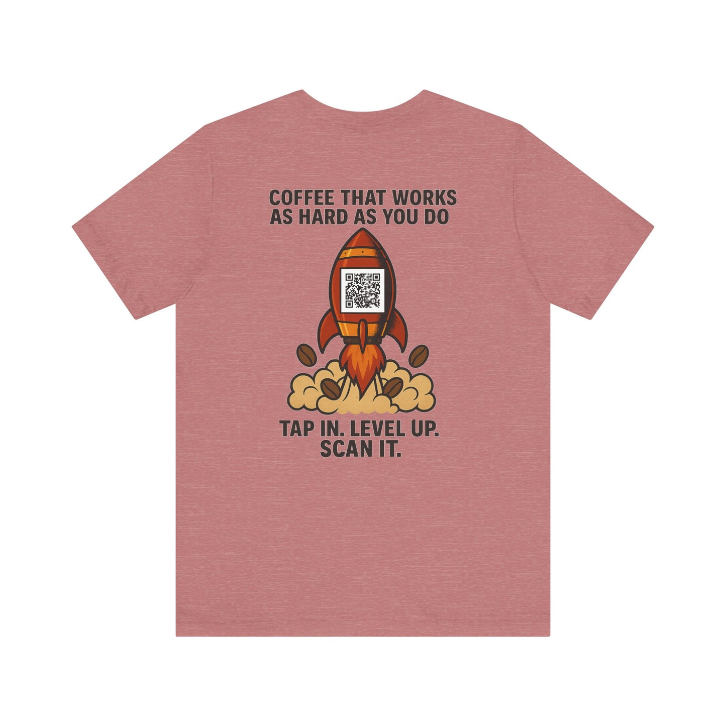 Coffee-Focused Promotional Rocket Tee, Motivational Shirt, Gift for Coffee Lovers, Fun Relaxed T-Shirt, Everyday Casual Wear
