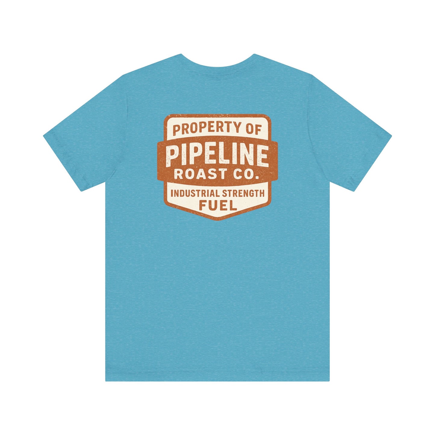 Rusty Vintage Pipeline Roast Co. Industrial Seal Tee – Rugged Workwear Style Coffee Shirt