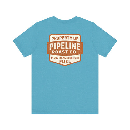 Rusty Vintage Pipeline Roast Co. Industrial Seal Tee – Rugged Workwear Style Coffee Shirt