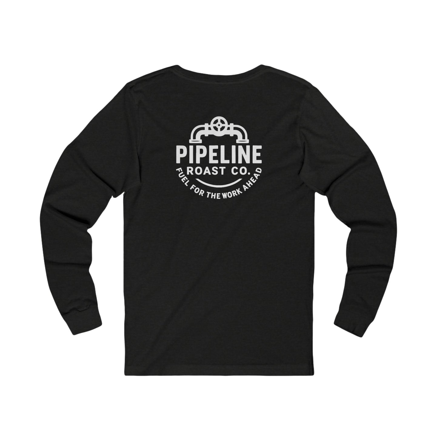 Pipeline Roast Co. Branded Long Sleeve T-Shirt – Coffee Lover’s Graphic Tee, Blue Collar Workwear Shirt, Gift for Hardworking Men & Women, Unisex Layering Top
