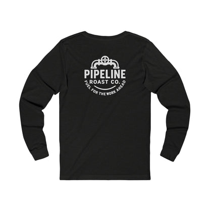 Pipeline Roast Co. Branded Long Sleeve T-Shirt – Coffee Lover’s Graphic Tee, Blue Collar Workwear Shirt, Gift for Hardworking Men & Women, Unisex Layering Top