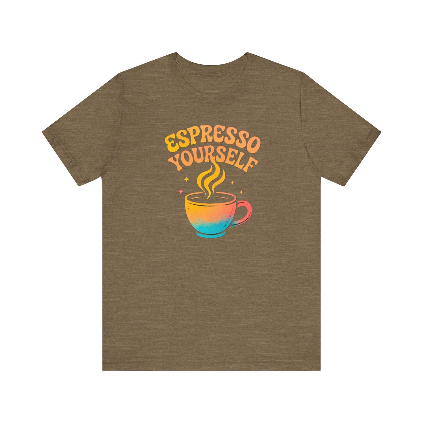 Espresso Yourself Unisex Tee | Coffee Lover Gift, Cute Graphic T-Shirt, Perfect for Baristas, Casual Wear, Fun Gift for Coffee Enthusiasts
