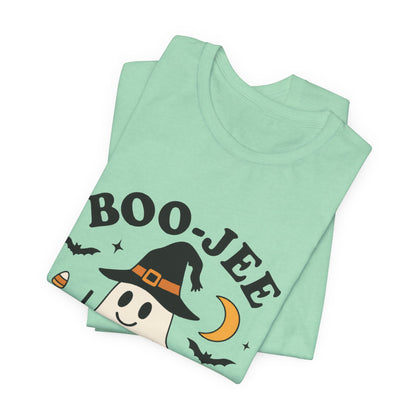 Boo-Jee Coffee Ghost Halloween T-Shirt – Funny Spooky Brew Tee for Coffee Lovers
