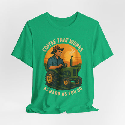 Coffee-Themed Unisex Tee, Vintage Farm Shirt, Coffee Lover Gift, Gifts for Him, Men's Graphic Tee, Cool Casual Wear