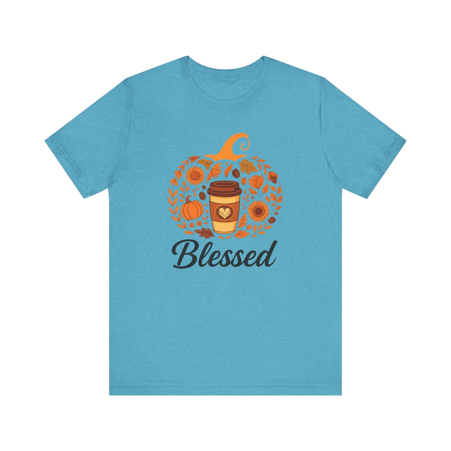 Blessed Pumpkin Fall T-Shirt - Cozy Autumn Style, Perfect Gift for Thanksgiving, Harvest Celebration, Casual Wear, Seasonal Fashion