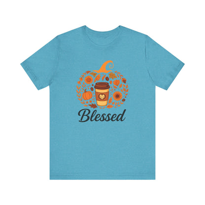 Blessed Pumpkin Fall T-Shirt - Cozy Autumn Style, Perfect Gift for Thanksgiving, Harvest Celebration, Casual Wear, Seasonal Fashion