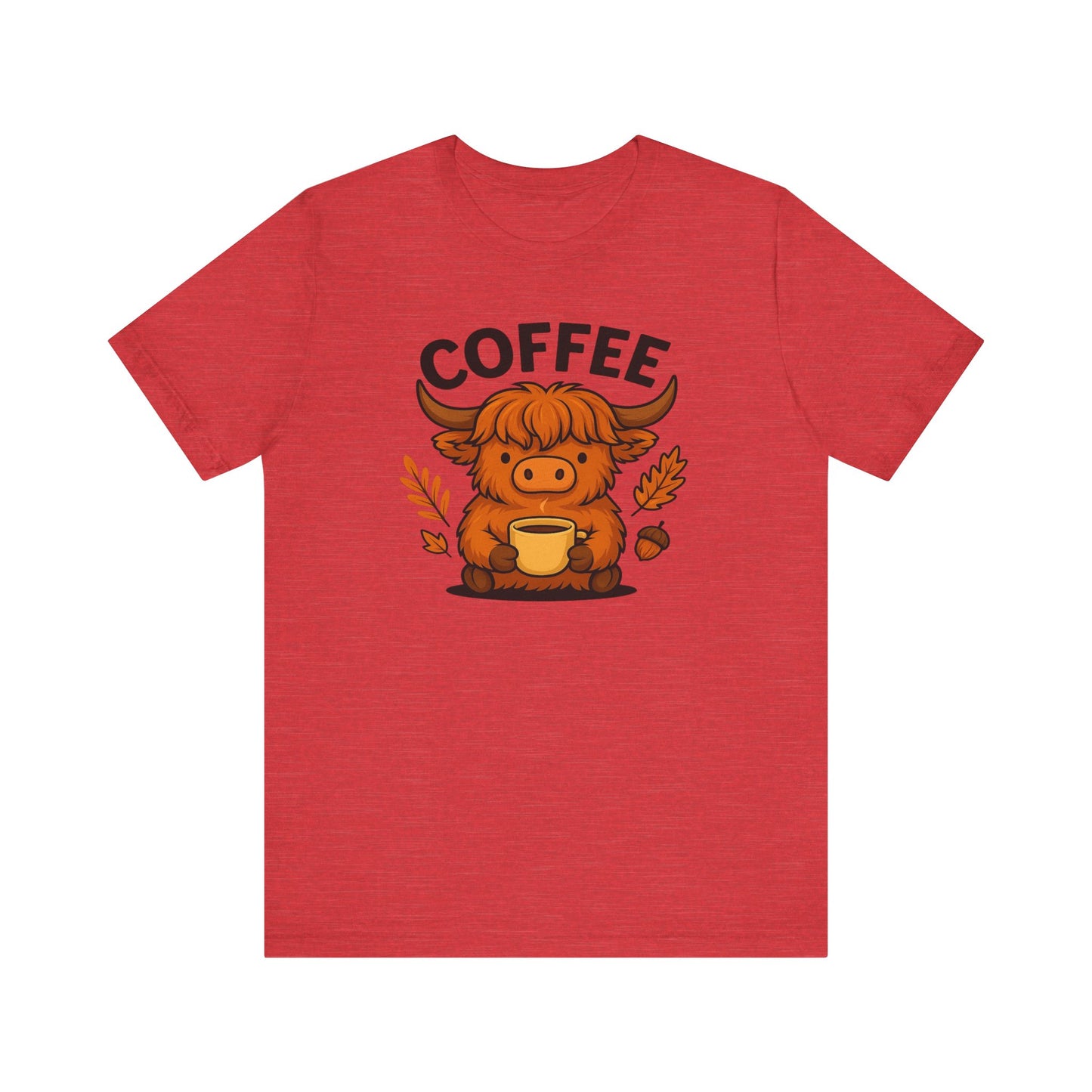 Coffee Lover’s Unisex Tee | Cute Cow Design | Perfect for Casual Gatherings, Birthdays, Coffee Lovers, Gifts