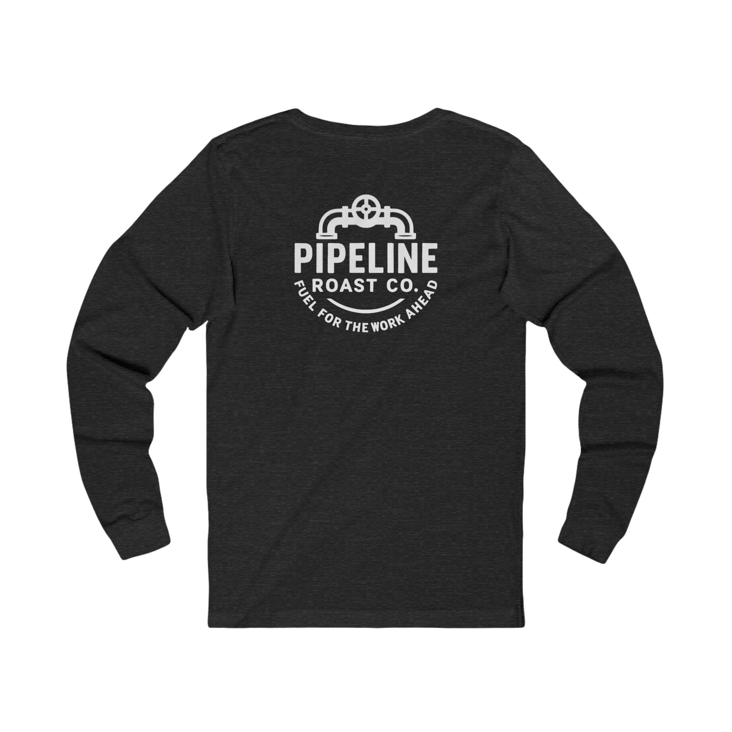 Pipeline Roast Co. Branded Long Sleeve T-Shirt – Coffee Lover’s Graphic Tee, Blue Collar Workwear Shirt, Gift for Hardworking Men & Women, Unisex Layering Top