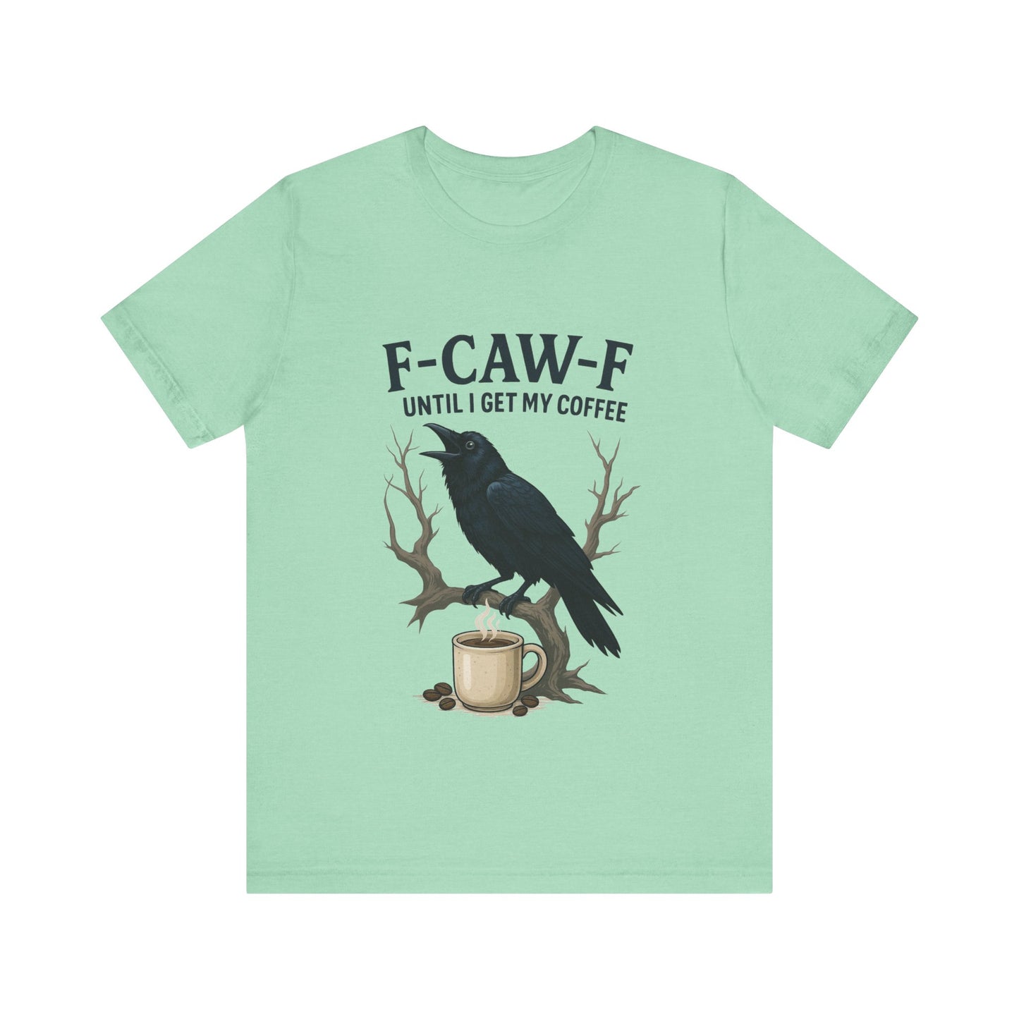 Coffee Lover's Tee, Unisex T-Shirt, Funny Gift, Crow Graphic Tee, Coffee Enthusiast Shirt, Unique Coffee Apparel