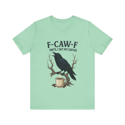 Coffee Lover's Tee, Unisex T-Shirt, Funny Gift, Crow Graphic Tee, Coffee Enthusiast Shirt, Unique Coffee Apparel