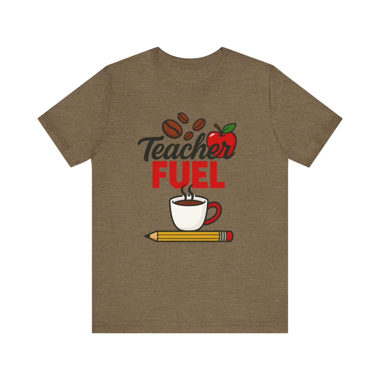 Teacher Fuel Unisex Jersey Tee | Coffee Lover Gift | Back to School | Teacher Appreciation | Fun Classroom Shirt