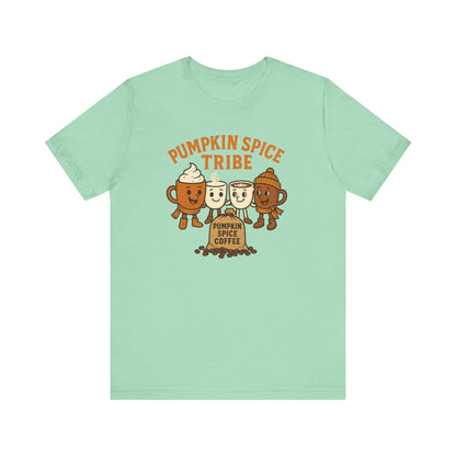 Pumpkin Spice Tribe Tee, Fall T-Shirt, Coffee Lover Gift, Unisex Shirt, Autumn Apparel, Pumpkin Spice Shirt