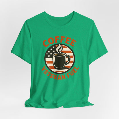 Coffee Lover's Veteran Tee - Unisex Jersey Short Sleeve Tee, Gift for Coffee Lovers, Veteran Appreciation, Casual Wear, Patriot T-Shirt