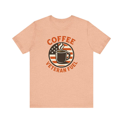 Coffee Lover's Veteran Tee - Unisex Jersey Short Sleeve Tee, Gift for Coffee Lovers, Veteran Appreciation, Casual Wear, Patriot T-Shirt