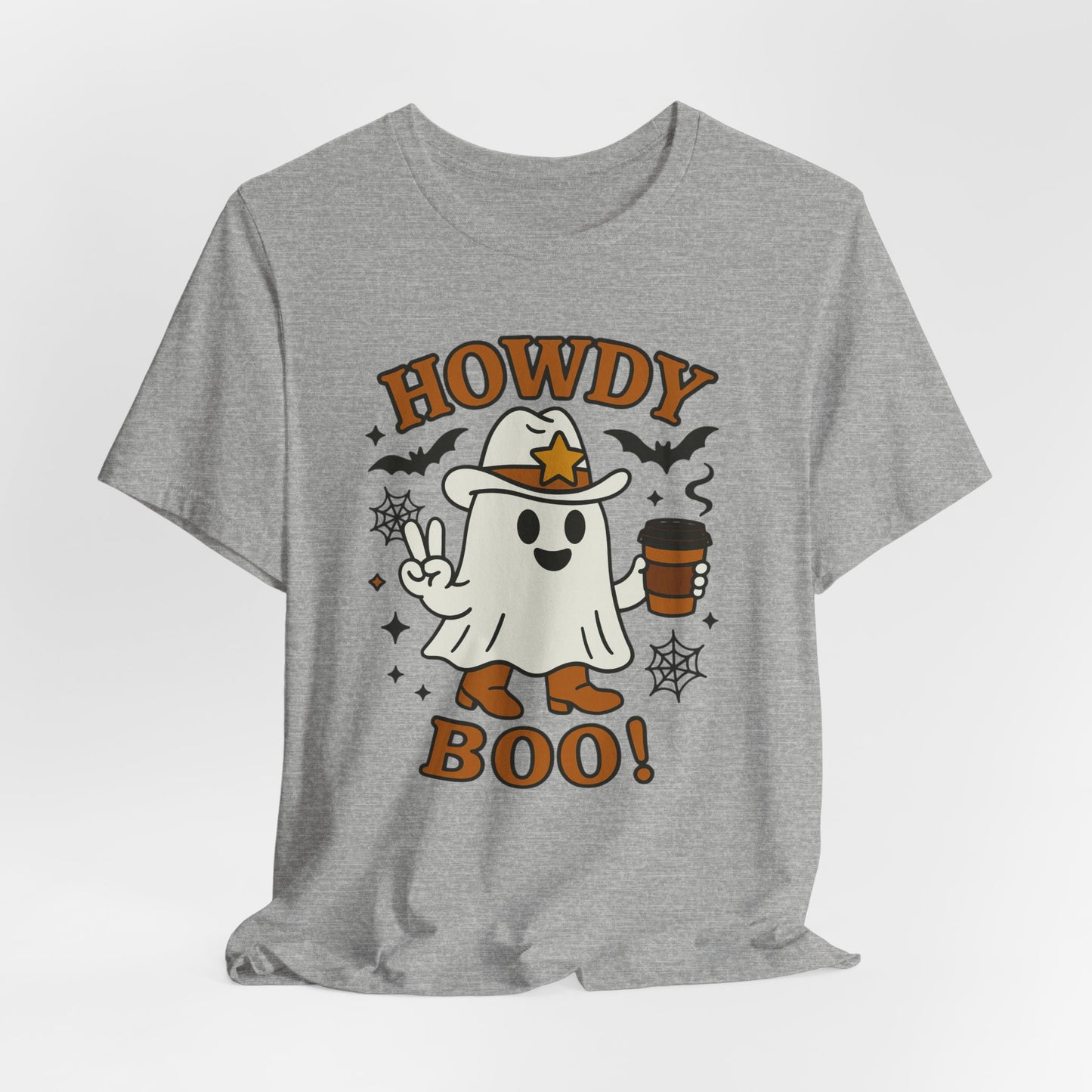 Howdy Boo Ghost Tee, Unisex Halloween T-Shirt, Funny Graphic Tee, Halloween Costume Shirt, Spooky Season Apparel