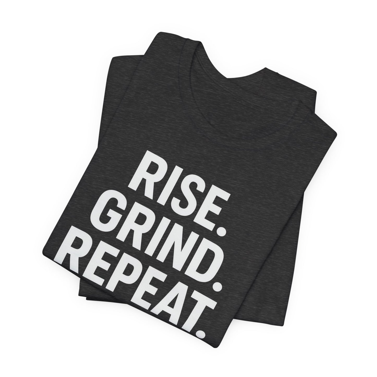 Coffee Lover's Unisex Tee - Rise. Grind. Repeat. | Casual Wear, Motivational Gift, Gym Shirt, Coffee Enthusiast Apparel, Everyday Comfort