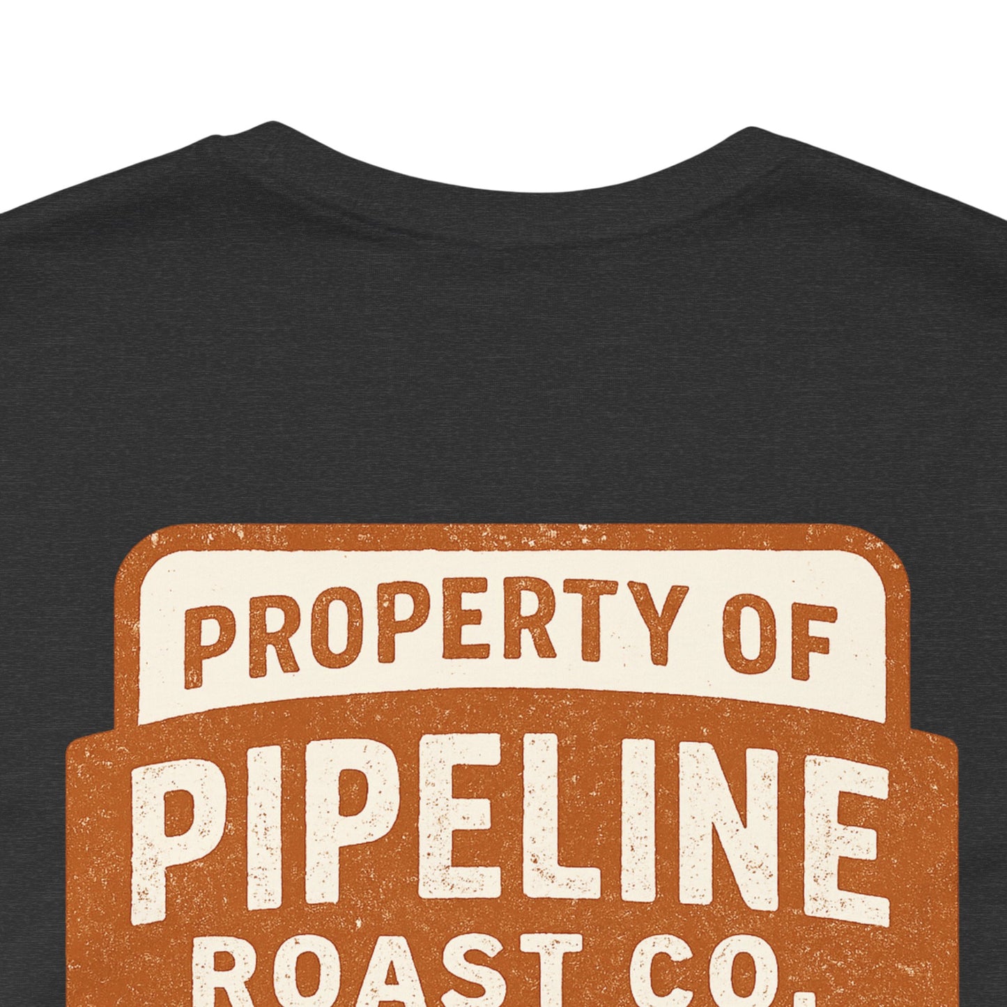 Rusty Vintage Pipeline Roast Co. Industrial Seal Tee – Rugged Workwear Style Coffee Shirt